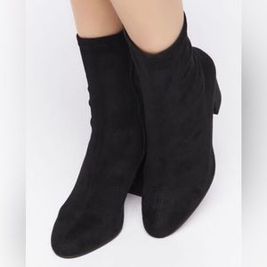 Faux Suede Block Heel Forever 21 Booties